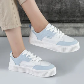 کفش و کتانی زنانه و دخترانه مدل فشیون FASHION رنگ سفید آبی