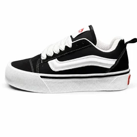 کفش کتانی زنانه و مردانه و بزرگ پا مدل ونس اولداسکول کنو مشکی Vans oldskool Knu