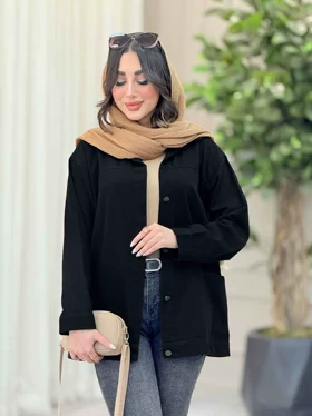 مانتو برش‌دار جیب پایین