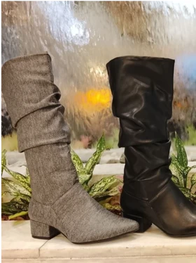 بوت طرح چروک نوک تیز پاشنه4سانت