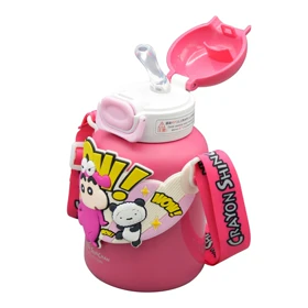 بطری و تراول ماگ کرایون شین چان بچگانه مدل Blinky ظرفیت 0.48 لیتر