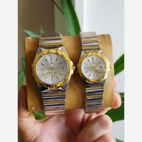 ساعت مچی زنانه ومردانه ست امگا رنگ ثابت شیکOMEGAجدید