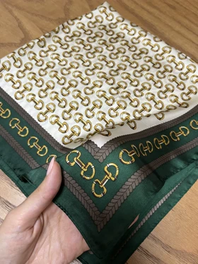 مینی اسکارف زنجیر (قواره 70) 30256 (سبز)
