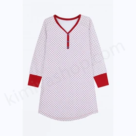 پیراهن آستین بلند گلاره زنانه ناربن – رنگ قرمز، کد 3514