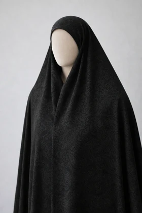 پارچه چادر مشکی طرح دار برند رولنس اصل کره ای کد 100