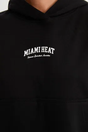 سویشرت پارچه ای ضخیم با کلاه گرم Nba Miami Fit D2359ax24au D2359AX24AU