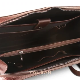 کیف اداری چرم یلسان مدل کلاور کد 113-PRM