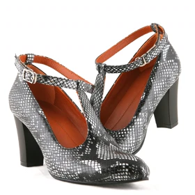 کفش پاشنه‌دار زنانه چرم یلسان مدل آیلار کد 619-RTL (مشکی)