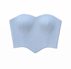 کراپ ژاکارد Baby blue