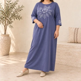 پیراهن ساحلی قواره آزاد طرح گل 5023