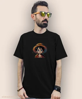 تیشرت مردانه و زنانه طرح وان پیس شخصیت لوفی کد 970
