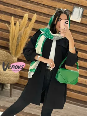 مانتو لینن کمرگت بغل دکمه