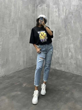 شلوار مام زاپ‌دار