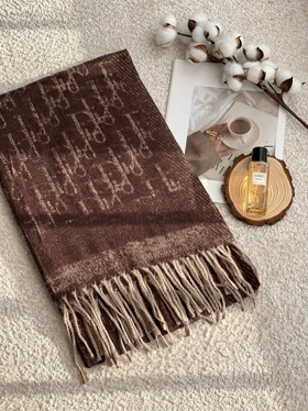 شال وارداتی قهوه ای میکس کد 400