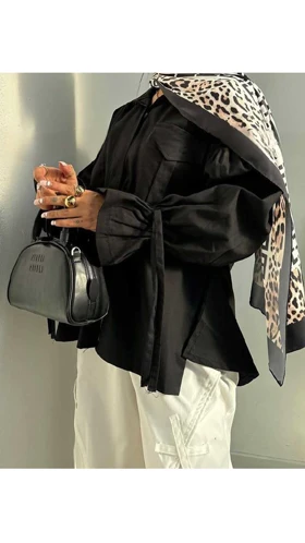 شومیز عروسکی مچ بندی زنانه 69003