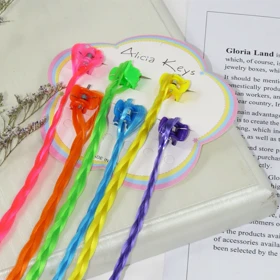 کلیپس مو دخترانه مدل بافت کلیپسی کد G_Lnd_1453 مجموعه 6 عددی