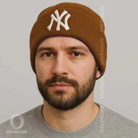 کلاه بافت طرح NY (نارنجی)