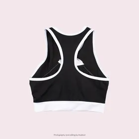 نیم‌تنه دیسکو شاین سیاه/سفید آگی - Agi Disco Sport Bra Siyah/Beyaz 70000