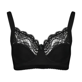 سوتین مینی مایزر دانتل فنردار مشکی Ema اما کد 3100