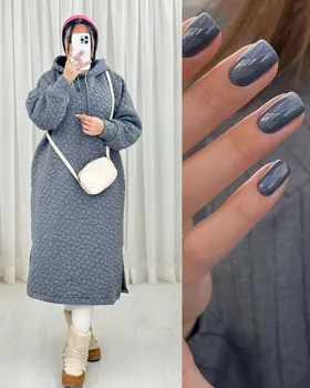 ست کلاه‌دار لانگ دورس پنبه‌ای