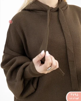 پیراهن بافت کلاه دار 4795