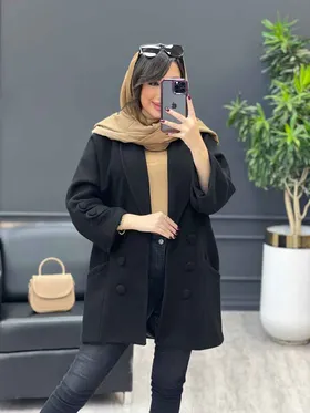 پالتو یقه آرشال آستین پاگن