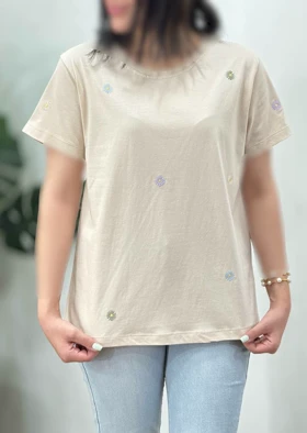 تیشرت پنبه زنانه پاستیل