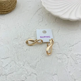 گوشواره زنانه طرح بینهایت با رنگ ثابت ژوپینگ