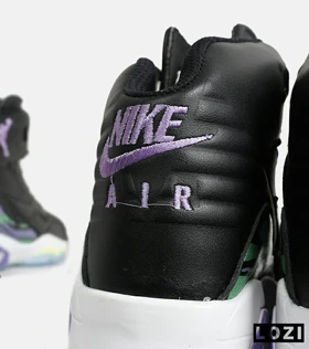 کفش کتانی ساق‌دار مردانه مشکی بنفش سبز Nike air jordan 6