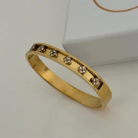 دستبند استیل ون کلیف نگینی کد 770