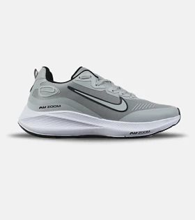 کفش کتانی مردانه و زنانه طوسی سفید نایک NIKE air zoom مدل 7588