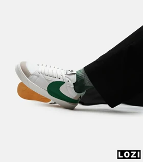 کفش نایک مردانه و زنانه سفید سبز Nike Blazer Low 77 Jumbo