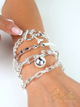 مجموعه چهار عددی بنگل زنانه کدB2228 (سیلور)