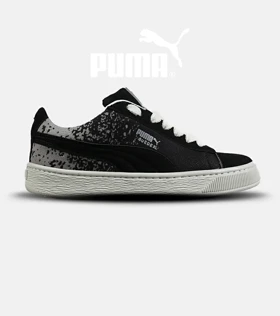 کفش کتانی ورزشی مشکی طوسی مردانه و زنانه PUMA suede XL مدل 7420