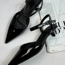 پاشنه سه سانت ورنی 4074 (مشکی)