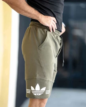 شلوارک بگ ورزشی ADIDAS سبز لجنی