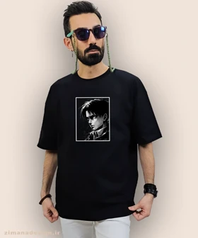 تیشرت لش مردانه و زنانه طرح اتک آن تایتان شخصیت ارن نیگر کد 929