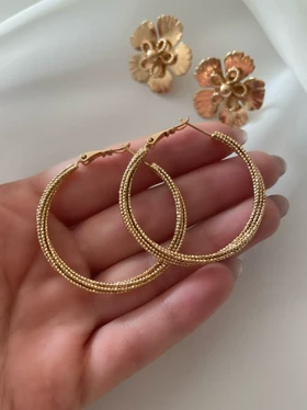 گوشواره فلاور و حلقه‌ای ژوپینگ