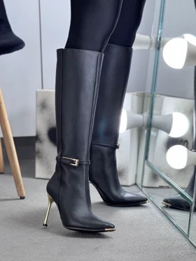 بوت بلند پاشنه9سانت طلایی