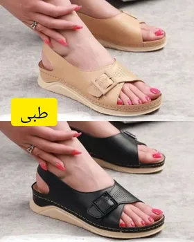 صندل زنانه طبی رکابدار نیلوفر
