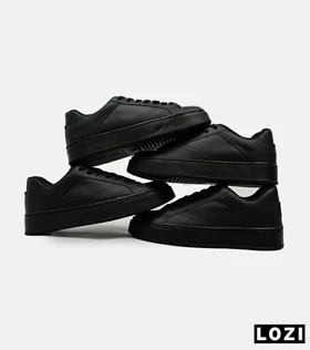 کفش کتانی مردانه چرمی مشکی ZARA
