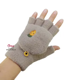 دستکش کلاه دار دخترانه طرح میوه ای (6 سال تا بزرگسال)