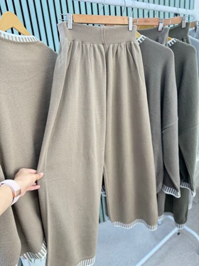 ست بافت مانتو شلوار