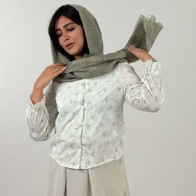 شومیز لمه گل‌دار (سبز)