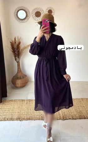 پیراهن حریر تک‌رنگ