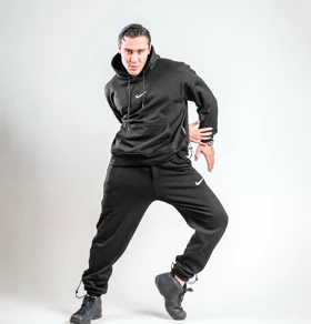 ست هودی و شلوار جاگر نایک مشکی