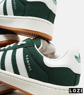 کفش کتانی مردانه و زنانه سبز سفید ADIDAS Campus