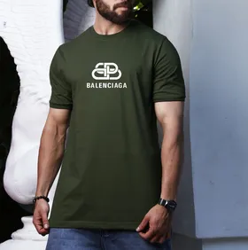 تیشرت مردانه رنگ سبز تیره برند Balenciaga آسیتن کش