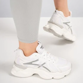 کفش و کتانی زنانه مدل فشیون FASHION رنگ سفید طوسی