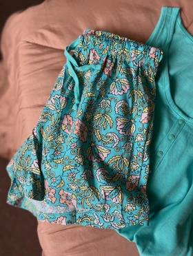 تاپ و شلوارک نخ و پنبه